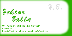 hektor balla business card